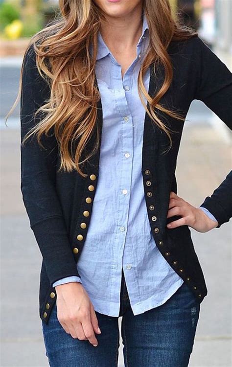 navy blue cardigan outfit